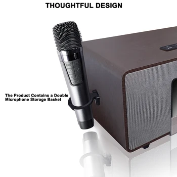 Домашняя караоке-система RHM с 2 Беспроводными Микрофонами 