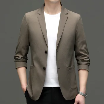 Z180-2023 новый мужской костюм небольшого размера, корейская версия приталенного мужского молодежного пиджака 2