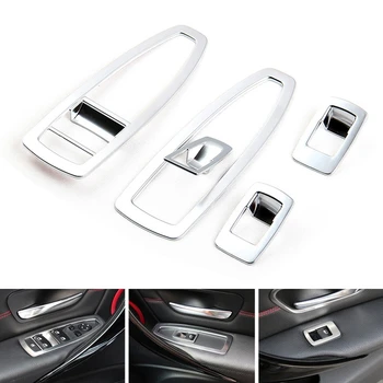 5шт ABS Матовый Серебристый Хром Крышка Панели Управления Дверями и Окнами для BMW 3 GT X1 X2 1 3 4 Серии F48 F20 F30 F31 1