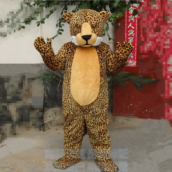 Костюм талисмана Леопарда, Плюшевый костюм Леопарда для косплея, Карнавальный костюм Гепарда на Хэллоуин, реквизит для выступлений с героями мультфильмов для взрослых унисекс 1