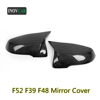 Для F48 Настоящая Крышка Бокового Зеркала заднего Вида Из Углеродного Волокна Для BMW F49 F39 F52 G29 ABS Глянцевая Черная Крышка Бокового Зеркала Автомобиля 2016 + 1