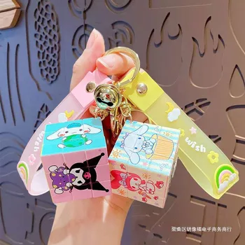 Sanrio Kawaii Аниме My Melody Игрушки Hello Kitty С различными узорами, брелок для ключей с кубиком Рубика, Рождество, Хэллоуин, Подарок на День рождения 1