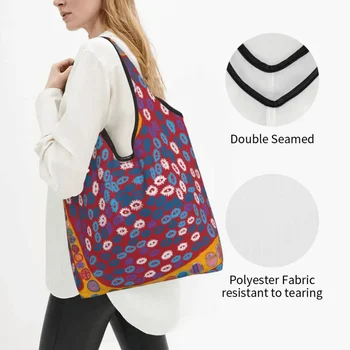 Милые сумки для покупок с рисунком Яеи Кусамы с принтом, портативная сумка для покупок через плечо 2
