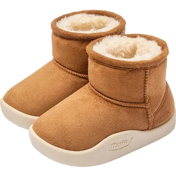 Зимние ботинки для малышей, нескользящие ботильоны для маленьких девочек и мальчиков, теплые меховые ботильоны 1