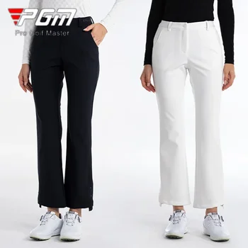 Женские брюки-клеш PGM для гольфа с разрезом, женские Длинные брюки с эластичным поясом, Женские тонкие спортивные брюки с высокой талией, повседневные брюки для гольфа 1