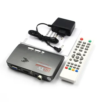 DVB-T DVB-T2 ТВ-Тюнер Приемник DVB T/T2 TV Box VGA AV CVBS 1080P HDMI-совместимый Цифровой HD Спутниковый с Пультом Дистанционного управления для ЖК-ЭЛТ-телевизора 1