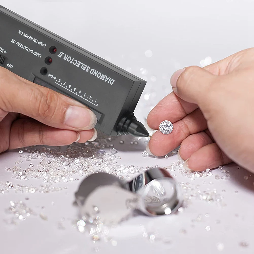 Алмазная тестирующая ручка, профессиональный детектор алмазов с 60-кратным мини-светодиодным увеличением, алмазная тестирующая ручка для новичков и экспертов Изображение 5
