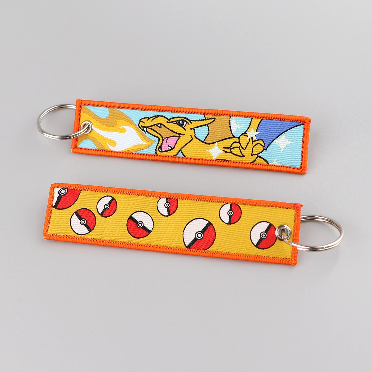Японские Аниме Милые Вышитые брелки для ключей Jet Tag для женщин Брелок для ключей от машины Рюкзак Ювелирные Аксессуары Подарки Изображение 3