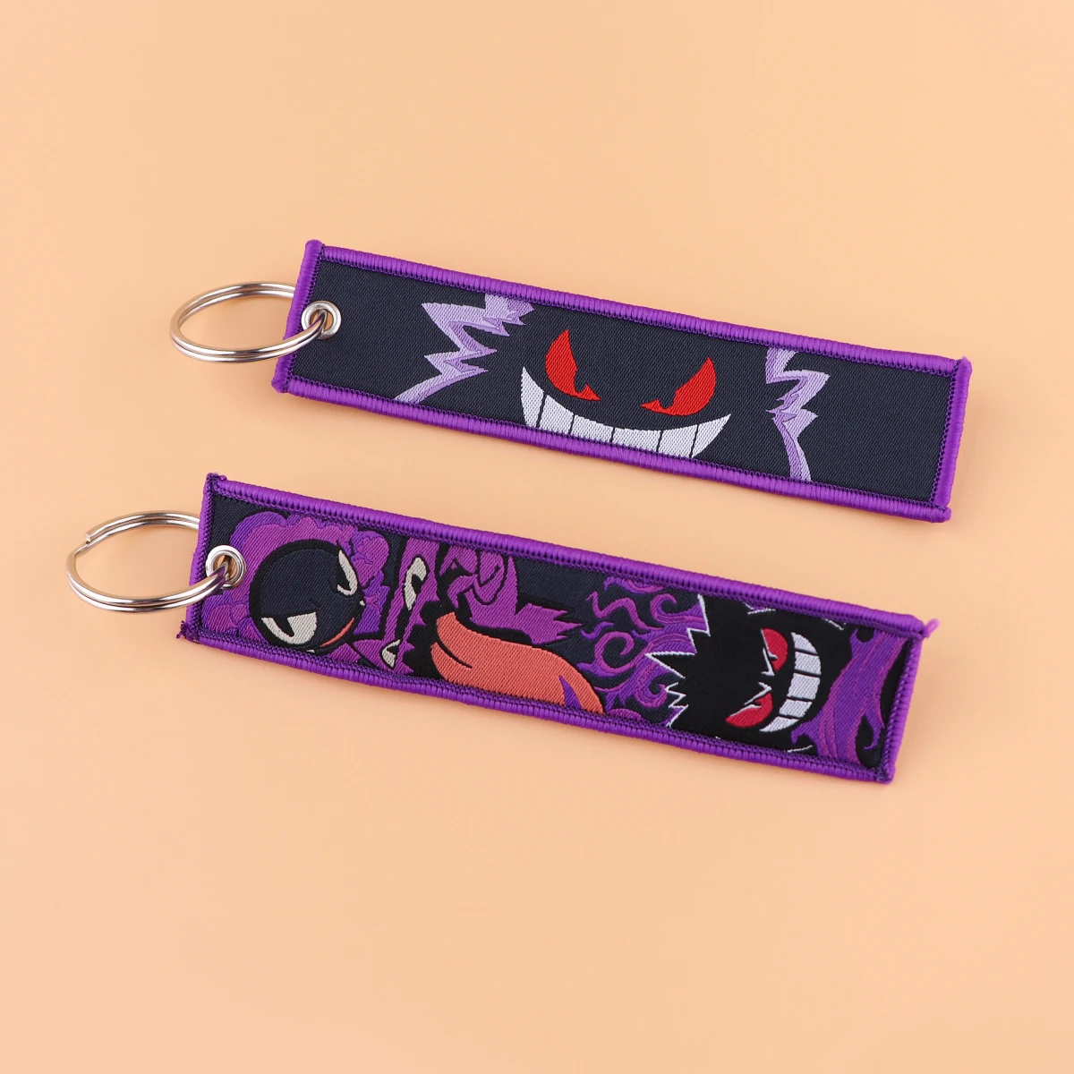 Японские Аниме Милые Вышитые брелки для ключей Jet Tag для женщин Брелок для ключей от машины Рюкзак Ювелирные Аксессуары Подарки Изображение 4