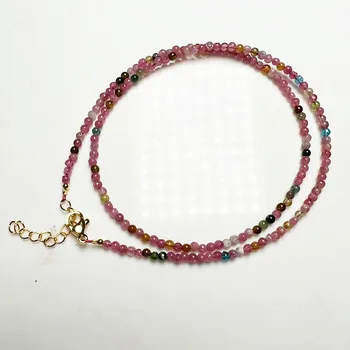 турмалиновое круглое ожерелье-браслет 2-3 мм 1