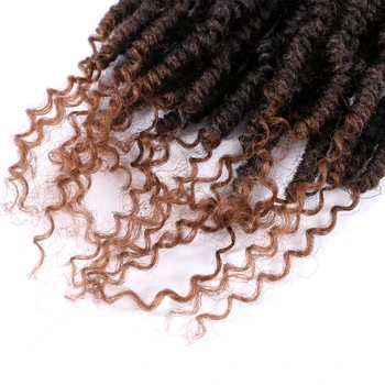 Модные Вязаные крючком синтетические пружинные пряди для волос, предварительно скрученные 14-дюймовой бомбой, пушистые, предварительно зацикленные косички для страсти, скручивающиеся крючком 2