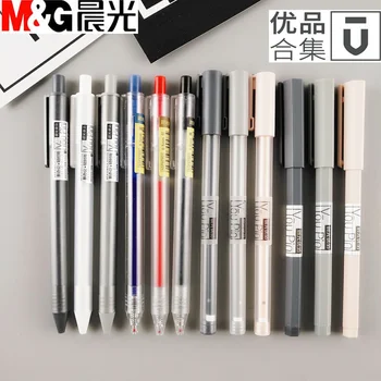 12ШТ Гелевая ручка серии M & G 0403 U 0,5 мм, черная / синяя / красная Водяная ручка 1