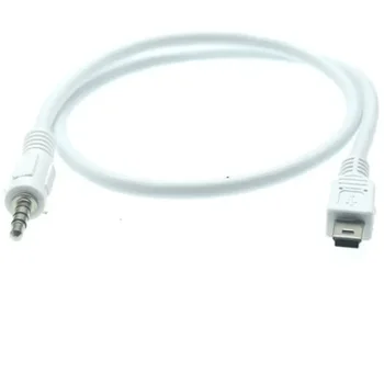 Аудиокабель Mini USB - 3,5 мм Aux, 5-контактный разъем Mini USB B от разъема 3,5 мм Aux, аудиопровод длиной 50 см, кабель 2