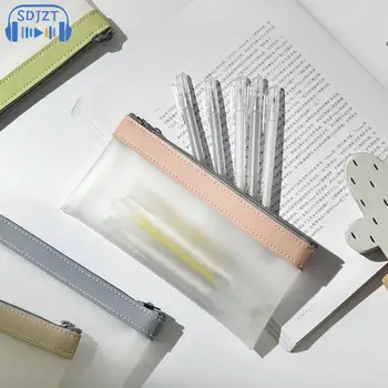 Простая корейская мода INS из ТПУ, сумка для карандашей, чехлы для канцелярских принадлежностей, пенал для карандашей, школьный пенал для ручек 2