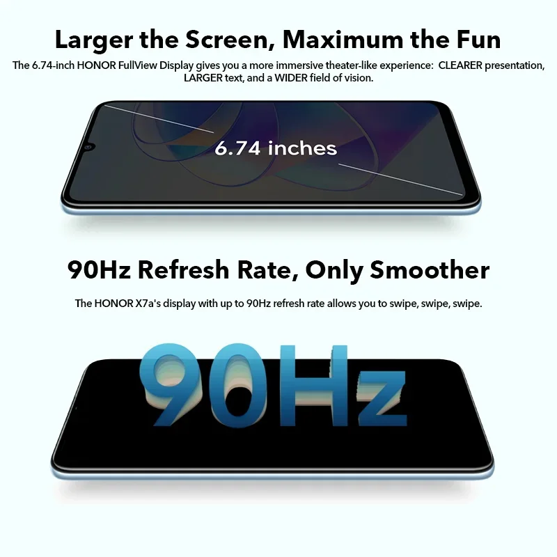 Оригинальный HONOR X7a Глобальная версия 6,74 ’90 Гц Полноэкранный Дисплей 5330 мАч 128 ГБ Android 12 4G 50MP Четырехъядерная Камера 22,5 Вт Super Charge Изображение 3