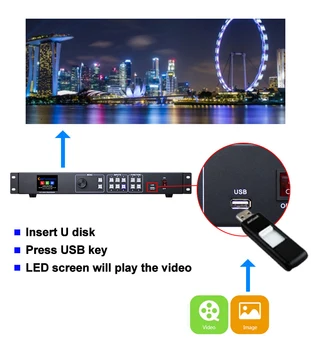 Mvp300 Led Video Rental Использует Настенный Коммутатор С Поддержкой Процессора Linsn Ts802d Nova Msd300 System для Сцены Со Светодиодными Рекламными Вывесками 1