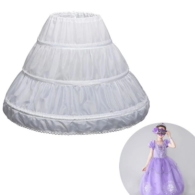 Свадебное платье принцессы для девочек с юбками-обручами, аксессуары, Регулируемая талия на шнурке, Подкладка Изображение 1