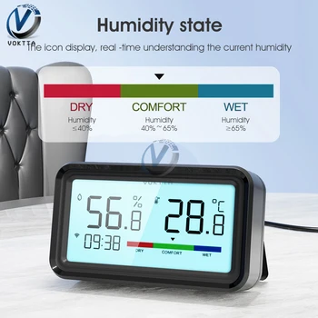 Беспроводной WIFI Термометр Гигрометр Интеллектуальный датчик температуры и влажности Цифровая Метеостанция Контроль температуры приложением 2