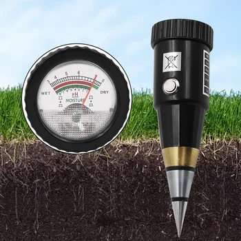 Тестер почвы 2 в 1 с коническим наконечником, тестер PH, прибор для определения влажности, инструмент для садоводства, инструмент для тестирования почвы, инструменты детектора 1