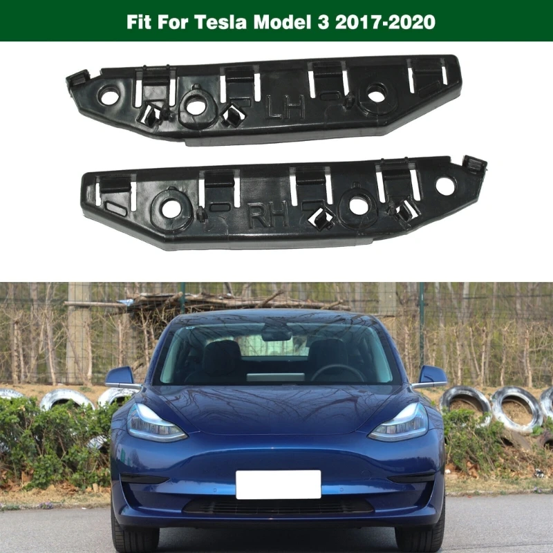 090E 2шт Держатель для поддержки переднего бампера автомобиля для модели 3 2017-2020 108418100E 108418200E Изображение 1