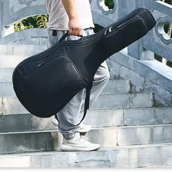 Водонепроницаемая сумка для гитары Оксфорд, регулируемая концертная сумка, губка толщиной 0,7 дюйма, 36/39/40/41-дюймовый рюкзак для электрических басов, удобный для переноски 2