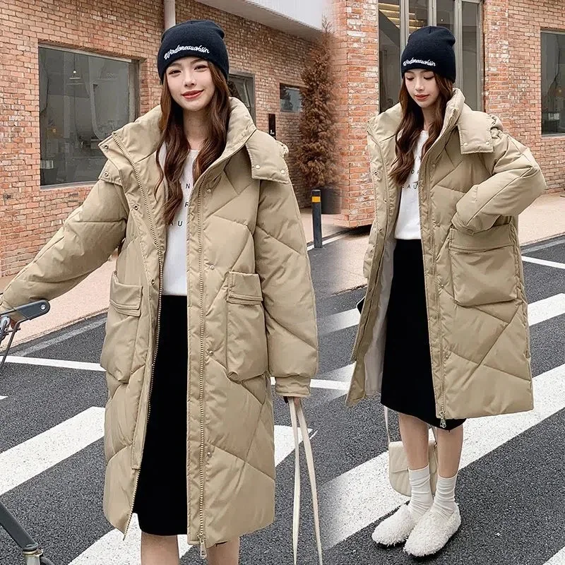 Теплое толстое пальто из хлопка с капюшоном COKAL 2023, новая женская зимняя куртка, зимняя куртка большого размера, пуховик Изображение 1