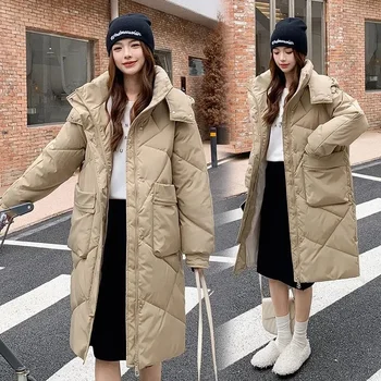 Теплое толстое пальто из хлопка с капюшоном COKAL 2023, новая женская зимняя куртка, зимняя куртка большого размера, пуховик 2