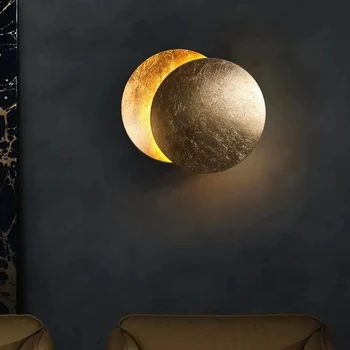 Винтажный светодиодный настенный светильник Eclipse moon настенное освещение Коридор Декор гостиной спальня прикроватные лампы Роскошный домашний декор интерьера 1
