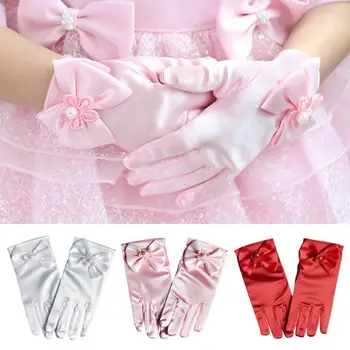 Аксессуары для юбки Сценические перчатки принцессы для танцевального представления, свадебные перчатки цветочницы, перчатки принцессы с варежками на весь палец 1