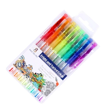 Гелевая ручка Многоцветная гелевая ручка с наконечником Раскрашивающая ручка для ведения дневника DIY Планировщик фотоальбомов 2