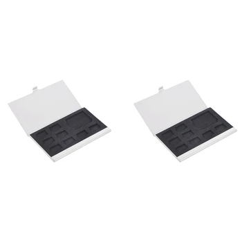 10X9 Карт памяти Micro-SD/SD Держатель для карт памяти, коробка, металлические чехлы, 8 карт памяти и 1 SD-карта