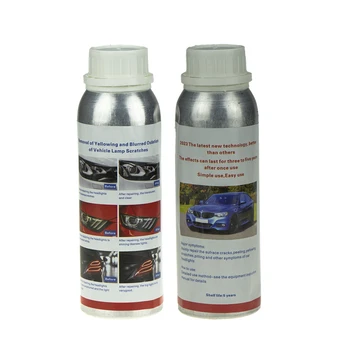 Набор для химической полировки фар Жидкость для фар 200 мл Полимерная жидкость для ремонта Фар Комплект для восстановления автомобильных фар 1