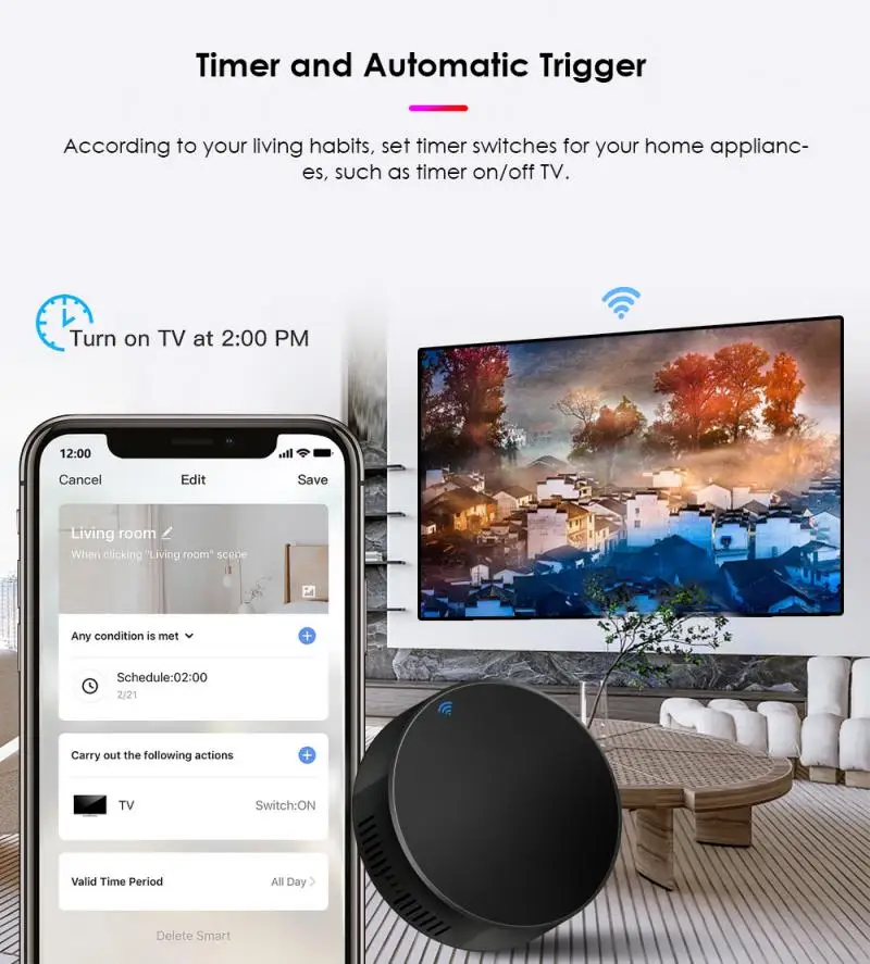 ИК-пульт дистанционного управления Tuya Smart Life WiFi Универсальное инфракрасное управление умным домом для телевизора DVD AUD AC Работает с Amz Alexa Google Home Изображение 5
