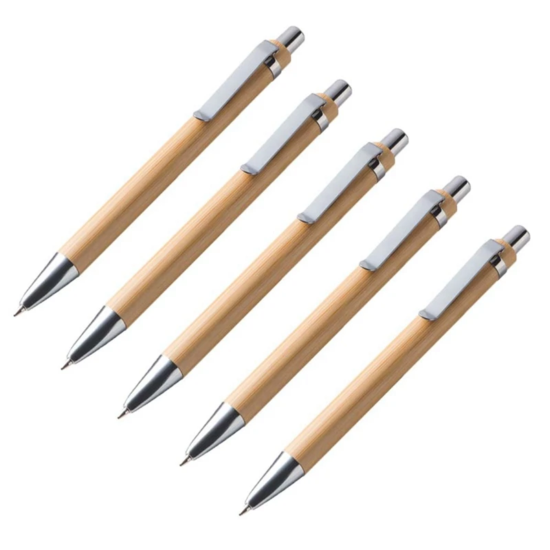 Наборы шариковых ручек Разное. Письменный прибор из бамбукового дерева (набор из 40 штук) Изображение 2