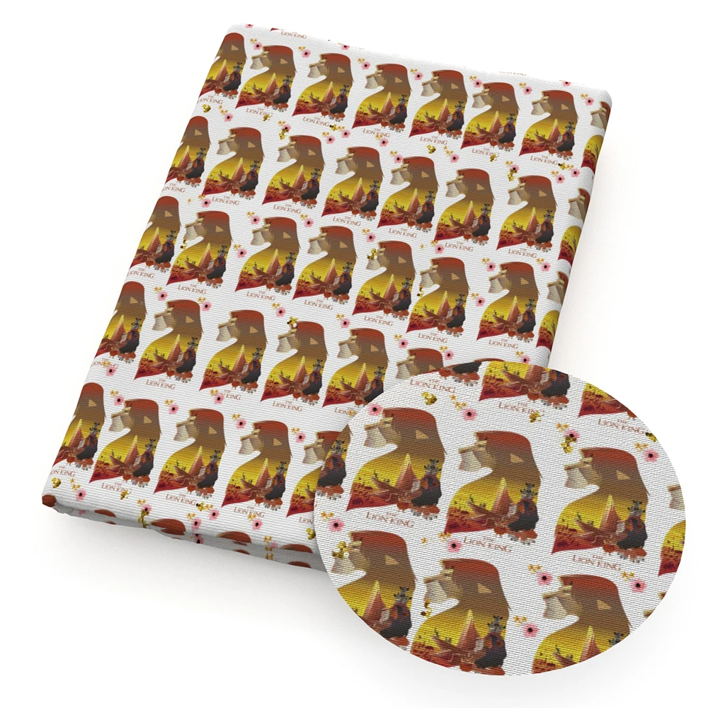 Disney Lion King Полиэфирная хлопчатобумажная ткань для шитья лоскутных тканей для лоскутного шитья Аксессуары ручной работы DIY Изображение 2