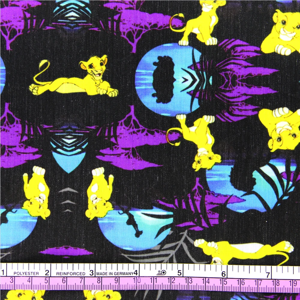 Disney Lion King Полиэфирная хлопчатобумажная ткань для шитья лоскутных тканей для лоскутного шитья Аксессуары ручной работы DIY Изображение 4