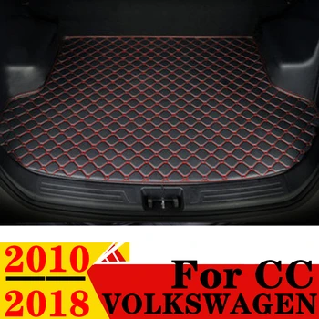 Коврик в багажник автомобиля для Volkswagen VW CC 2018 2017 2016 2015 2014 2013 2012 2011 2010 Плоский Боковой задний грузовой ковер, подкладка для багажника 1