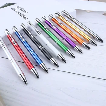 80pcs10-цветной Металлический Стилус 2-в-1 Универсальная Шариковая Ручка С Пользовательским Логотипом И Текстовой Гравировкой Офисная Школьная Рекламная Ручка Оптом 2