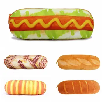 Имитация хлеба Пенал для хлеба Студенческая сумка для хранения Большой емкости чехол для карандашей Сумка для ручек для хот-догов Школьные принадлежности