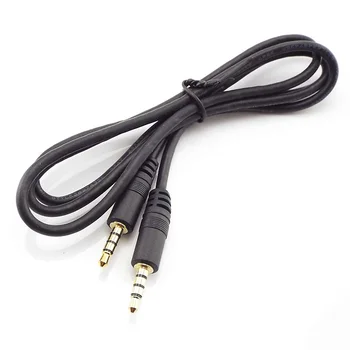 Удлинительный кабель 3,5 мм от мужчины к мужчине с 4-полюсным микрофоном, стерео аудио адаптер, совместимый для смартфонов и планшетов 2